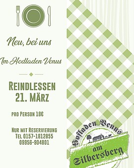 Banner Reindlessen im Hofladen Venus