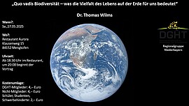 Banner "Quo vadis Biodiversität – was die Vielfalt des Lebens auf der Erde für uns bedeutet“