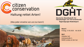 Banner Citizen Conservation - Haltung rettet Arten!