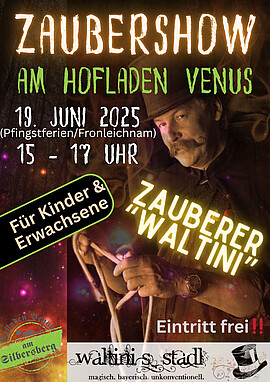 Banner Zaubershow am Hofladen Venus
