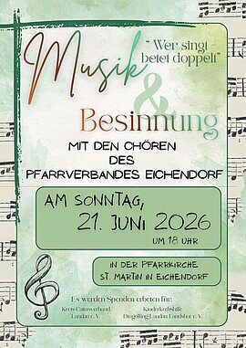 Banner Musik und Besinnung mit den Chören des Pfarrverbands