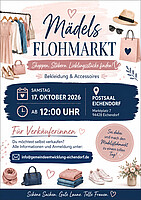 Logo VORANZEIGE !! Mädelsflohmarkt in Eichendorf am Samstag den 17. Oktober 2026