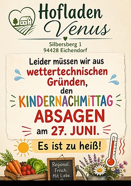 Banner Kindernachmittag - leider abgesagt!!